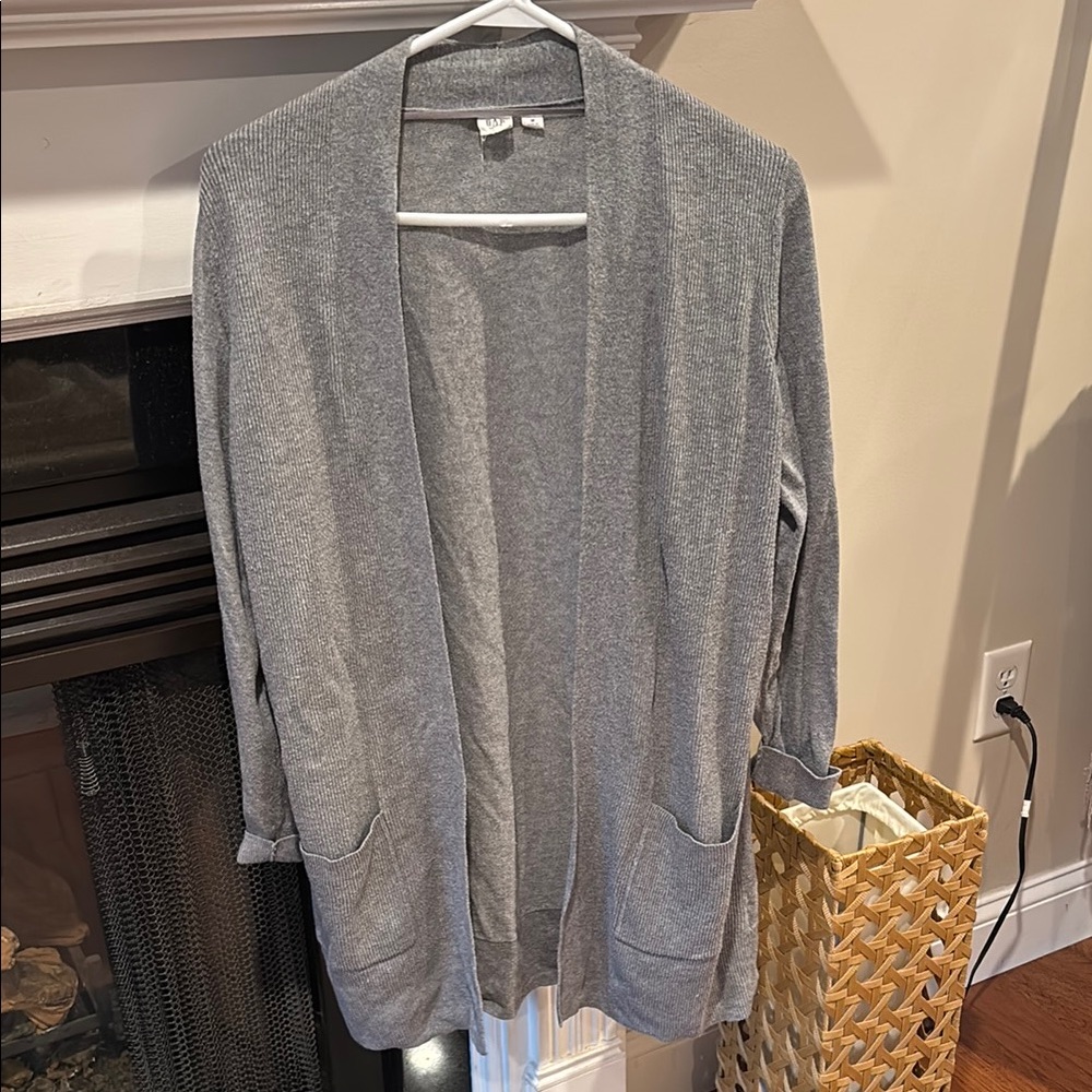 Women's Gap Gray Open Front Cardigan